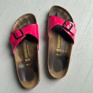 Birkenstock Madrid Patent Leather Sandals EU Size 40 US Size 9-9.5